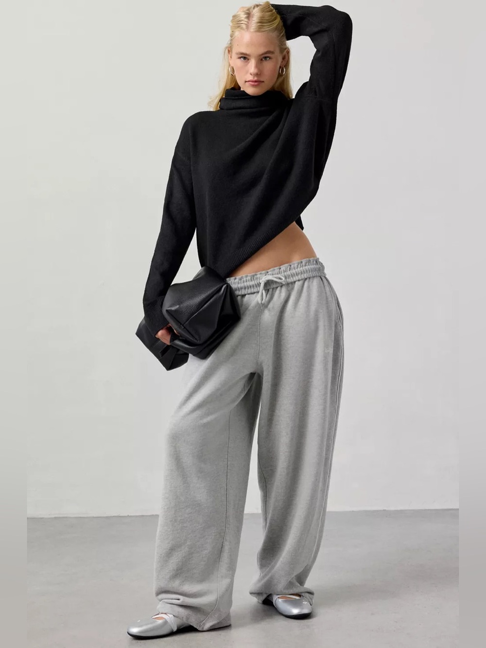 Iets Frans  Harri Wide Leg Jogger Pants Grey - Picture 2 of 8